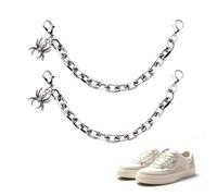 Spider Web Shoe Chains Charms for Sneakers Halloween Spider Shoelaces Chains for Boots Pendant Charm Spiders Shoes Decoration, Spider Shoe Chains, S