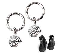 Spider Web Shoe Chains Charms for Sneakers Halloween Spider Shoelaces Chains for Boots Pendant Charm Spiders Shoes Decoration, Spider Web Boots Pendant Charms, S