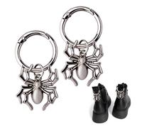 Spider Web Shoe Chains Charms for Sneakers Halloween Spider Shoelaces Chains for Boots Pendant Charm Spiders Shoes Decoration, Spider Boots Pendant Charms, S