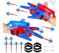 Spider Web Shooter 2 Pack, Spiderm Launcher Toys, Web Shooters for Kids, Kids Wrist Launcher Glove Toys, Suction Disk Soft Bullets for Boys & Girls Costume Cosplay