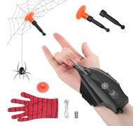 Spider Web Shooter for Kids & Men, Web Shooter Launcher String Toy, Electric Real Silk Spider Launcher Gloves Toy, Launcher Wrist Toy, 9.8ft Range, Movie Role Play Superhero Cosplay Funny Wrist Toys