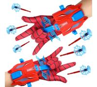 Spider Web Shooters for Kids - Spider Toys Shooters With 2 Launch Ports Web Toys Hero Gift for Kids Spider Gloves Launcher Wrist Toys Set 2 Kinds Soft Bullets for Boy Girl Age 4+ Birthday 2Pcs