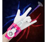Spider Web Shooters Real,Spider Silk Launcher Wrist Toy for Kids, Web Slinger That Actually Shoots, Cool Gadgets String Gloves Shooters Toy Cool Toy Things for Superhero Fans (Pink)