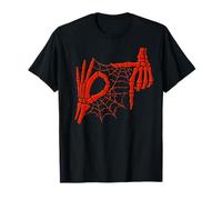 Spider Web Skeleton Hands 67 Symbol Meme Funny T-Shirt