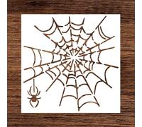Spider Web Stencil | Reusable Horror Halloween Gothic Art Stencils for Painting on Wood, Glass, Wall, Rock, Fabric, Walls, Canvas, Glassware, Spray Painting, Airbrushing (10"x 10")