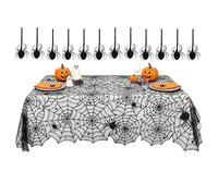 Spider Web Table Runner Gothic Seasonal Tablecloth 54 X 72 Inches