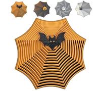 Spider Web Twisted Fidget Toy - 3D Printed Halloween Spider Web Decompression Star with Handles, Fractal Whirling Spinner for Stress Relief, Office Desktop Gift for Adults (A)
