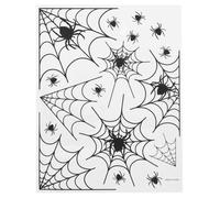 Spider Window Stickers 2 Pack Halloween Fancy Dress Party Decoration