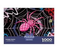 Spider Wooden Jigsaw Puzzle Waterproof 1000 Piece Puzzles for Adults Fun Challenging Games