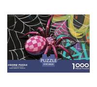 Spider Wooden Jigsaw Puzzle Waterproof 1000 Piece Puzzles for Adults Gifts Fun Challenging Games