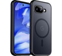 SPIDERCASE Magnetic for Google Pixel 9A Case, Military Grade Drop Protection Slim Translucent Matte Shockproof Anti-Fingerprint Phone Case,Black