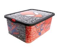Spiderman 13L Storage Box Toy Organiser Secure Lid Plastic Storage