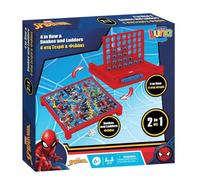 Spiderman 2-in-1 Board Game | 4 in a Row & Snakes and Ladders Classic Strategy & Family Fun Game | Kids’ Board Game with Superhero Theme | Educational & Entertaining Toy for Boys & Girls, Ages 6+