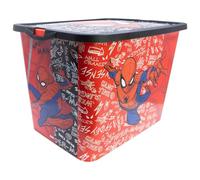 Spiderman 23 Litre Storage Box - Durable Plastic Organiser with Secure Lid - Perfect for Toys, Clothes, and Bedroom Storage