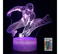 Spiderman 3d Night Light For Kids, Spiderman Toys For Boys, Superhero 3d Illusion Lamp With 16 Colors Change And Remote Control Desk Lamp (a)