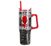 Spiderman 940mL Double Walled Vacuum Insulated Tumbler with straw & Handle