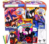 Spiderman Across The Spiderverse Coloring Book Set - 3 Pc Bundle with Spiderverse Coloring and Activity Book, Mess-Free Imagine Ink, Play Pack, More | Spiderman Spider Verse Coloring Book