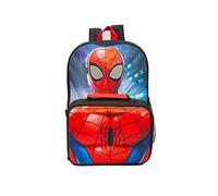 Spiderman Albie Backpack with Lunchbag and Water Bottle, Blue, M (SPID02031)