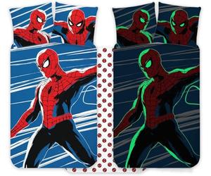 Spiderman Baby Duvet Cover 100x135 + Pillowcase 40x60 Glow in the Dark | Baby bedding | Natural cotton soft breathable | Glow in the dark | Official Marvel | Boys age 0-3 | Cot size | Gift idea
