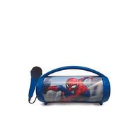 Lexibook, Spider-Man, Altoparlante luminoso senza fili con microfono, suono stereo, funzione Karaoke, porte USB e per schede SD, batteria ricaricabile, maniglia per portarlo ovunque, Blu, BTP585SPZ