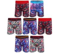 Spiderman Boys Boxer Shorts Multipacks Multi Print Options Available in Sizes 4, 6, 8, 10 and 12, Spiderverse Athletic Boxer Shorts, Pack of 7, 4