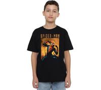 Spiderman Boys Creeping Venom Unisex Kids T-Shirt, Black, 12-13 Years UK