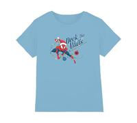 Spiderman Boys Deck The Walls Unisex Kids T-Shirt, Light Blue, 12-13 Years UK
