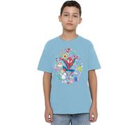Spiderman Boys Easter Circle Unisex Kids T-Shirt, Light Blue, 5-6 Years UK