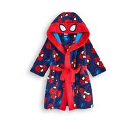 Spiderman Boys Red Character AOP Hooded Bathrobe - 2-3 Years