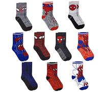 Spiderman Boys Socks, 10-Pack of Decorative Spiderman Toddler Socks, Amazing Marvel Legends Socks for Boys