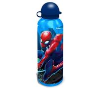 Spiderman Canteen Water Bottle, Sky Blue Aluminum Camping Bottle for Kids, 500ml Narrow Mouth Reusable Drinks Bottle, Leak Proof, BPA Free, Freezer Safe