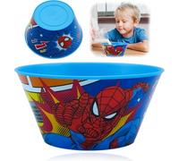 Spiderman Cartoon Print Kids Bowls, 700ml Dinner Time Everyday Use Plastic Cereal Bowls, BPA Free Colorful Stackable Bowl for Kids 4+ Years