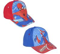 Spiderman Children's Cap with Visor - Red - Measure 53 cm - Made with 65% Cotton and 35% Polyester - Spiderman Print - Original Product Designed in Spain, red, One Size