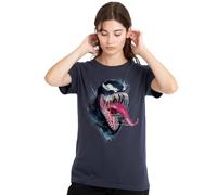 Spiderman Classic Gamerverse Venom Erupts Ladies T Shirt, Deep Navy, Medium