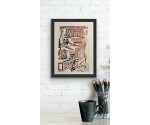 Spiderman Comic Cover Foil Print Wall Art (A4)