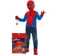 Rubies Official Marvel Spiderman Dress Up Set Child Costume, Kids Fancy Dress, Size Ages 4-6 Years Halloween