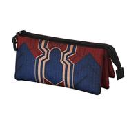Spiderman Drop-Triple Pencil Case, Red, 23 x 11 cm
