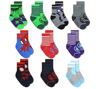Spiderman Grip Socks, Socks for Toddler Boys, 10 Pack, Spider man Toddler Gripper Socks, Amazing Spiderman Variety Pack
