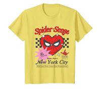 Spiderman Heart T-Shirt, Youth, Lemon Yellow, Medium