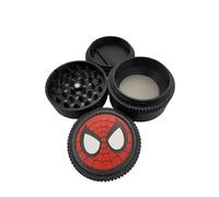 Spiderman Herb Grinder - Judge Grinda - 3D Printed (Black, Catcher)