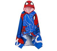 Spiderman Hooded Towel 100% Cotton Dress Up Avengers Poncho Kids Bath Beach Towel Swimming Wrap Boys Changing Robe