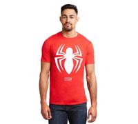 Spiderman Logo Cotton Mens T-Shirt Red Spider Man Red L