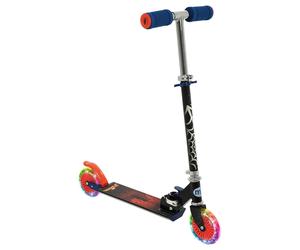 Spiderman M004009 Inline Scooter - Adjustable 74-80cm Handlebar, Folding, Anti-Slip Grip Tape, Rear Brake, Ready to Ride (Age 5+)