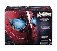 Spider-Man Marvel Legends Series Iron Spider Electronic Helmet with Glowing Eyes, 6 Light Settings and Adjustable Fit, Red