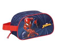 Spiderman - Medium Children's School Toiletry Bag with Handle, Children's Toiletry Bag, Adaptable to Trolley, Easy Cleaning, Comfortable and Versatile, Quality and Resistance, 26 x 12 x 15 cm