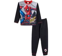 Official Spider-Man Boys Comic Style Pyjamas Set 4-10 Years (as8, age, 7_years, 8_years, regular, 7-8 Years) Black