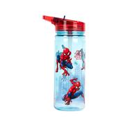 Spiderman Plastic Bottle with Straw BPA Free 580 ml School Water Bottle for Boys 100% Leakproof Durable Superhero Bottle
