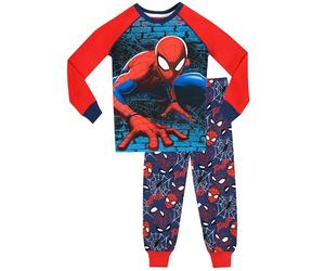 Spiderman Pyjamas | Long Sleeve Boys Pyjamas | Snug Fit Cotton Kids Pjs | Official Marvel Merchandise Blue Age 11 to 12 Years