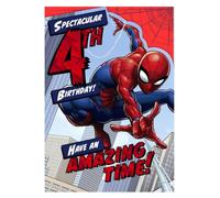 Spiderman Spectacular 4th Birthday Card
