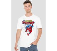 Spiderman Spider-Man Wall Crawler T-Shirt, White | Size: 2XL Spiderman White 2XL